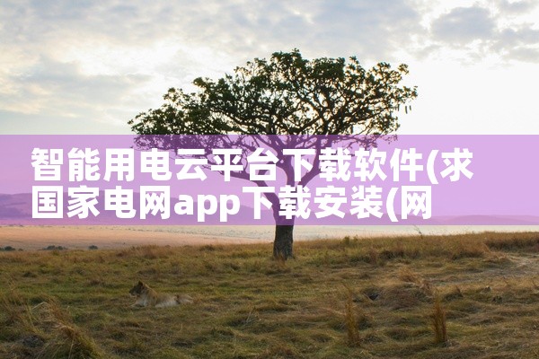 智能用电云平台下载软件