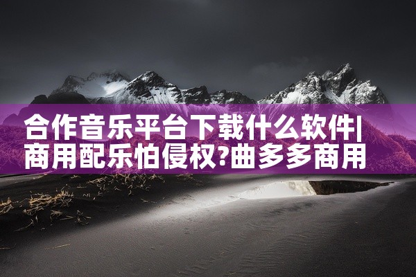 合作音乐平台下载什么软件