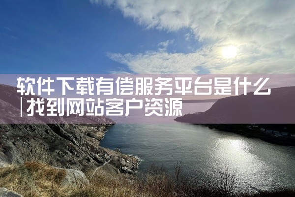 软件下载有偿服务平台是什么